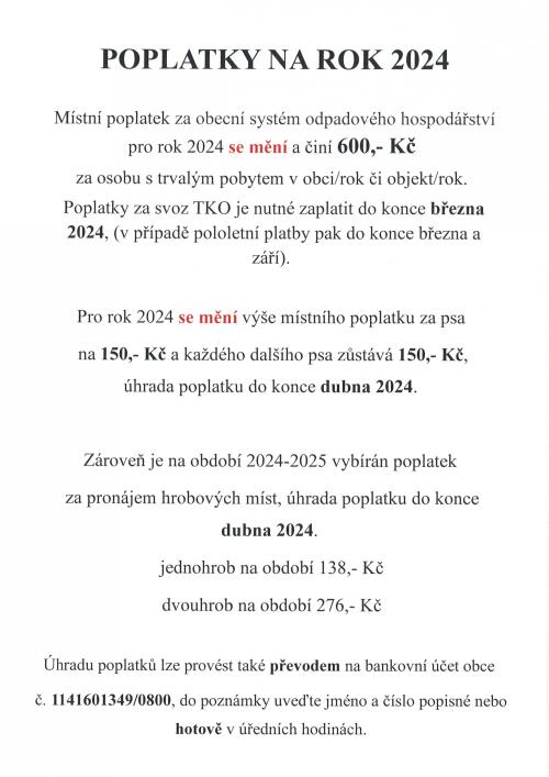 poplatky 2024